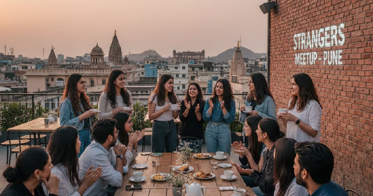 Friends in Pune having fun