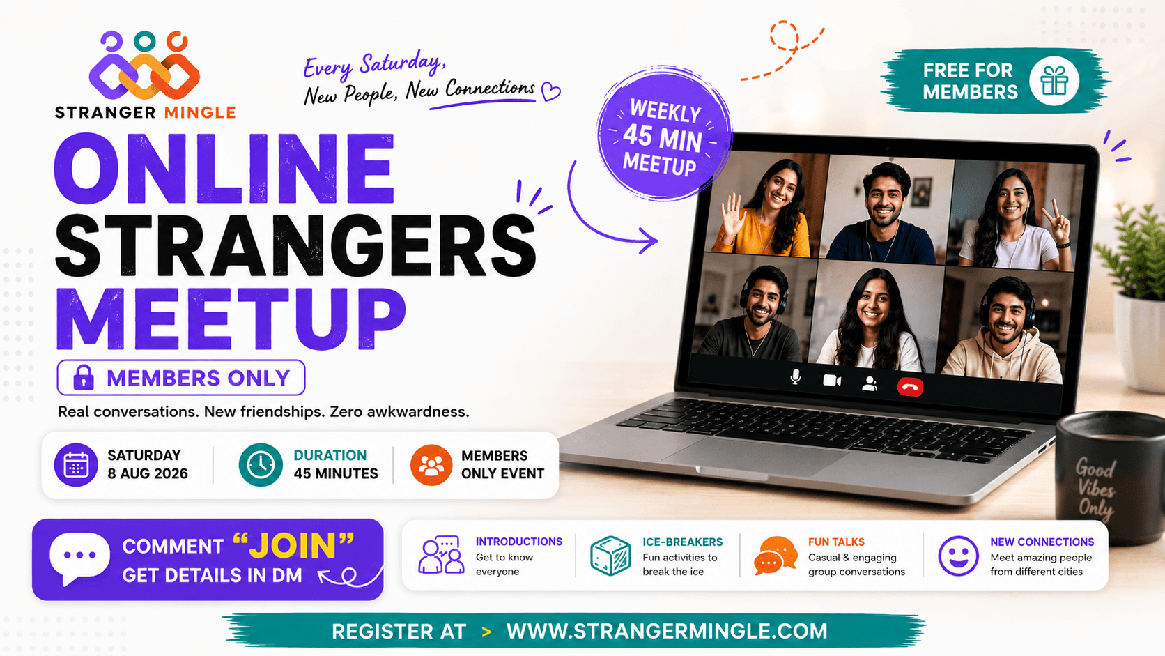 Poster of Online Strangers Meetup | Members Only