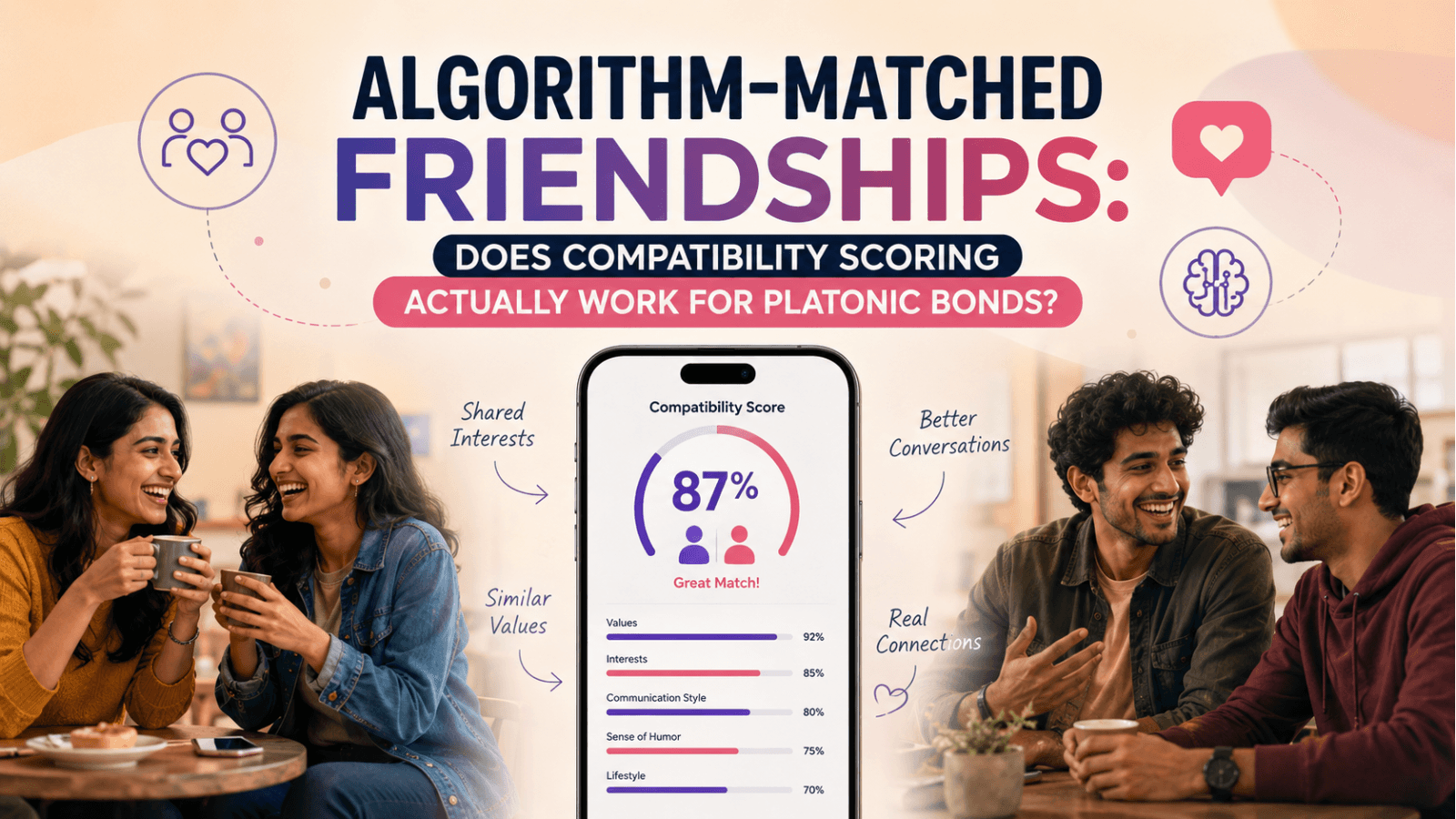 Algorithm-Matched Friendships: Does Compatibility Scoring Actually Work for Platonic Bonds?
